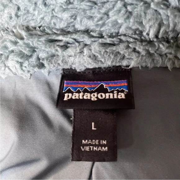 Patagonia Los Gatos Vest Women’s Size Large Teal Green Fleece Full Zip Sherpa - Picture 6 of 8